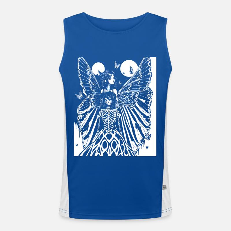 Fairycore Ästhetik Skelett Fee Goth Gothic G Funktionelles Kontrast-Tank Top für Männer 