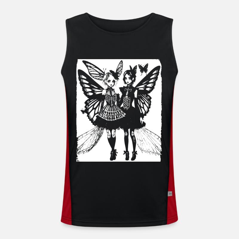 Fairycore Esthétique Squelette Fée Goth Gothique G Débardeur respirant contrasté Homme 