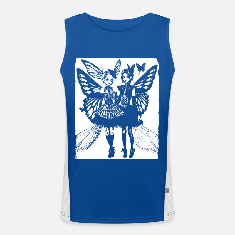 Fairycore Ästhetik Skelett Fee Goth Gothic G Funktionelles Kontrast-Tank Top für Männer 