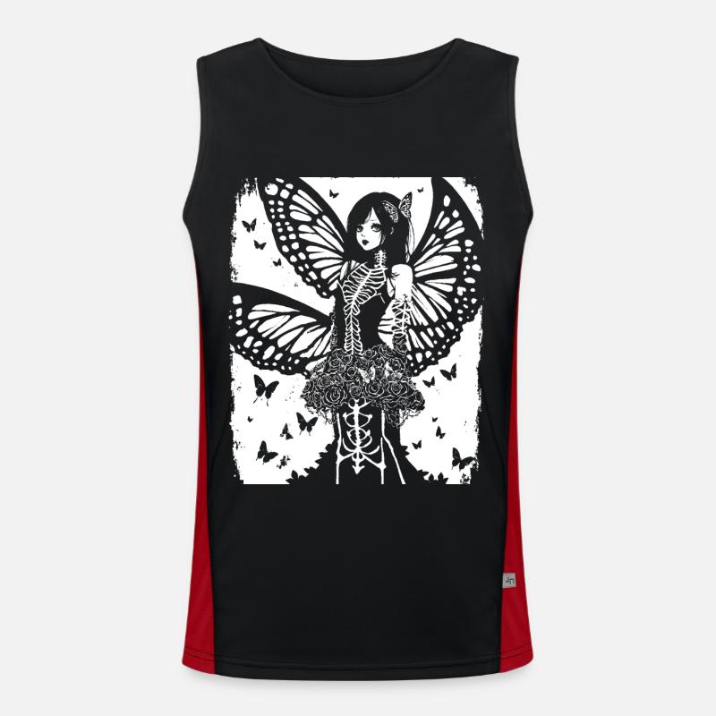 Fairycore Esthétique Squelette Fée Goth Grunge G Débardeur respirant contrasté Homme 