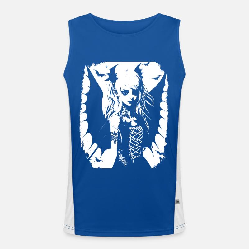Fairycore Ästhetik Grunge Skelett Fee Goth G Funktionelles Kontrast-Tank Top für Männer 