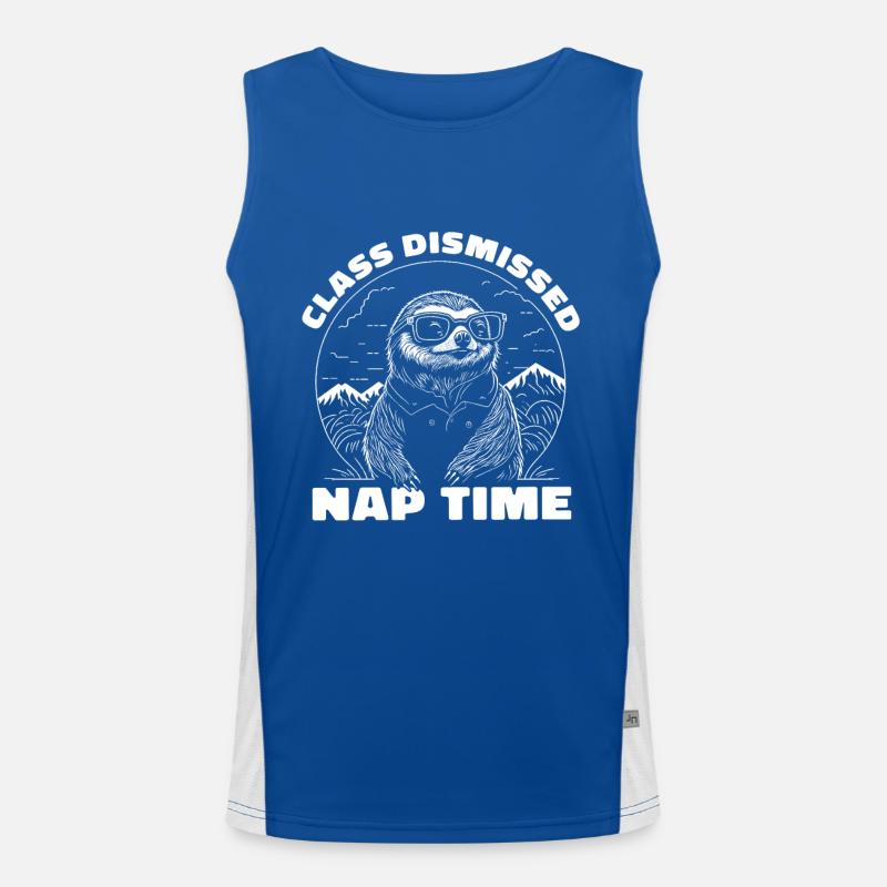 Class Dismissed Nap Sloth Teacher Men's Functional Contrast Tank Top 