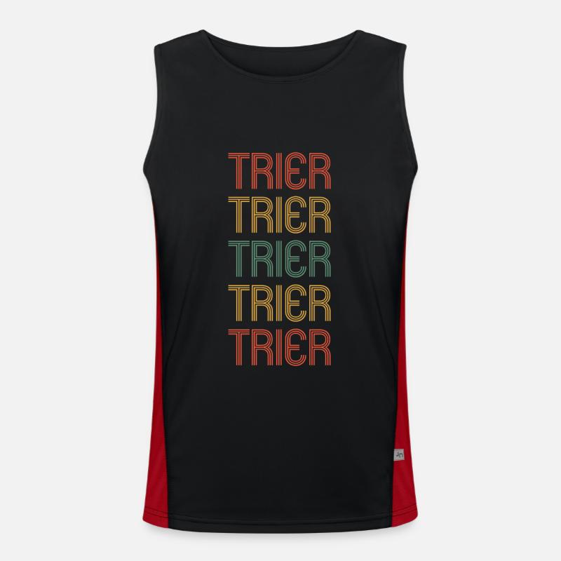 Triererin Trierer Trier Funktionelles Kontrast-Tank Top für Männer 