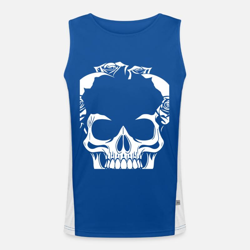 Horror Schädel Schädel Kunst Schädel Gothic Heavy Metal Funktionelles Kontrast-Tank Top für Männer 
