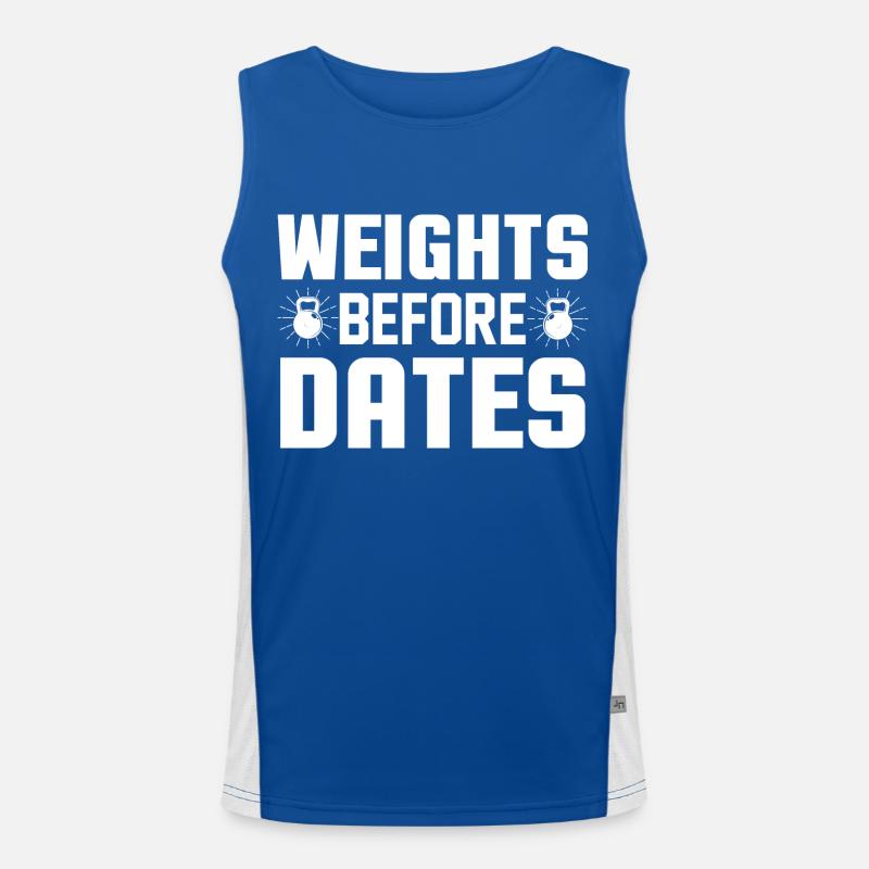 Gewichte vor Dates Funktionelles Kontrast-Tank Top für Männer 