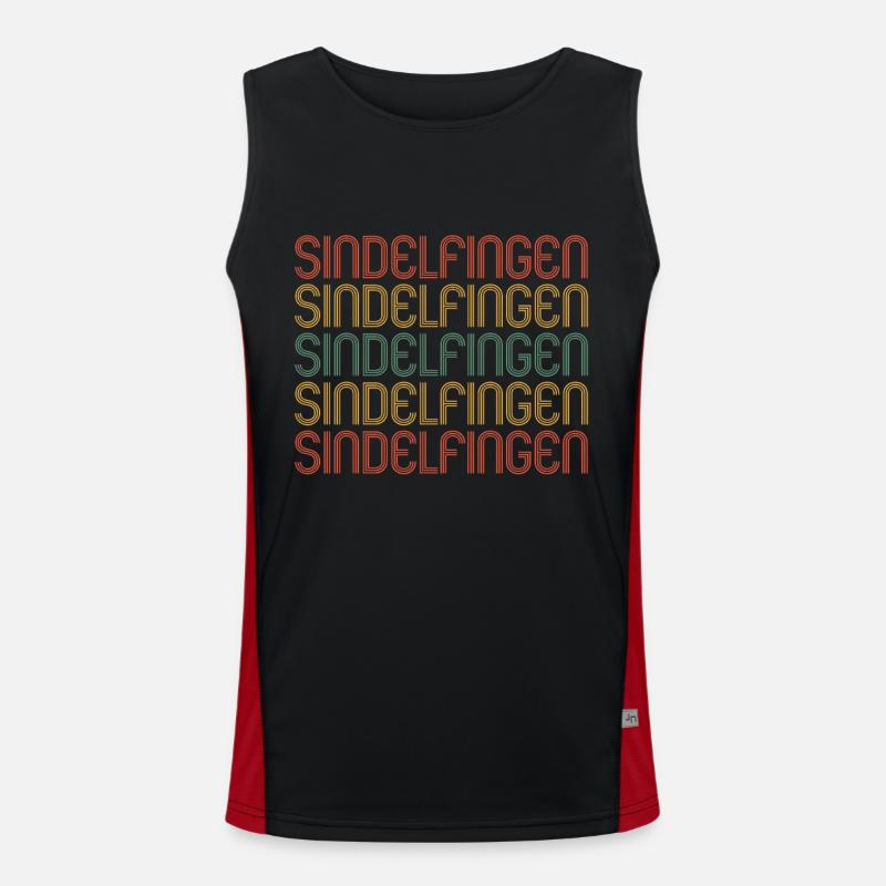 Sindelfingenerin Sindelfingener Sindelfingen - Men's Functional Contrast Tank Top - black/red