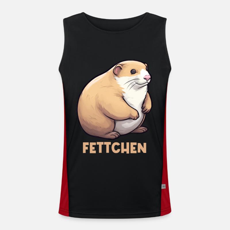 Fettchen Frettchen Funktionelles Kontrast-Tank Top für Männer 
