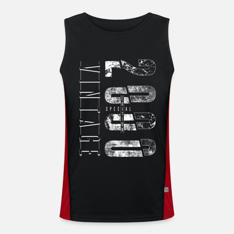 Vintage 2000 Special Edition Geburtsjahr 2000 Funktionelles Kontrast-Tank Top für Männer 