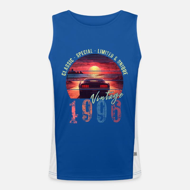 Millésime 1996 Anniversaire Synthwave Année de naissance 1996 Débardeur respirant contrasté Homme 
