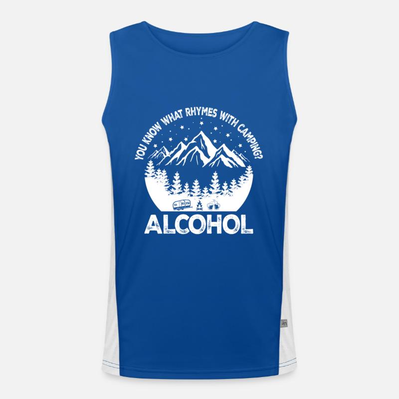 Caravans in the forest: camping adventures for explorers Men's Functional Contrast Tank Top 