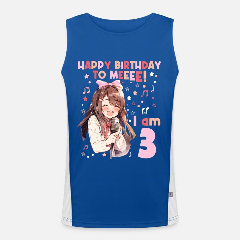 Anime Mandga K-Pop KPop Mädchen 3. Geburtstag Funktionelles Kontrast-Tank Top für Männer 