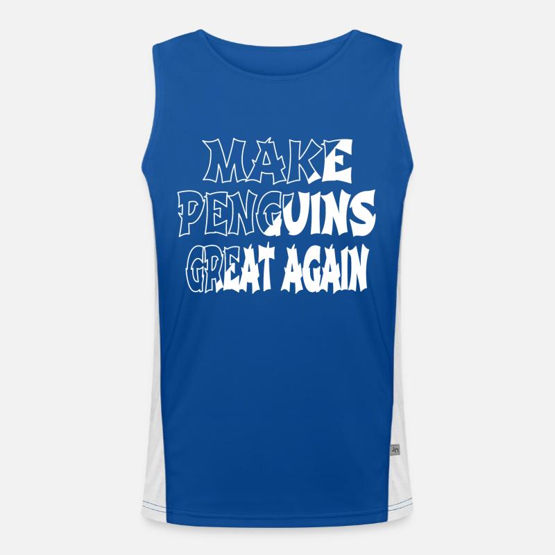 birthday present humor king penguin present idea Funktionelles Kontrast-Tank Top für Männer 