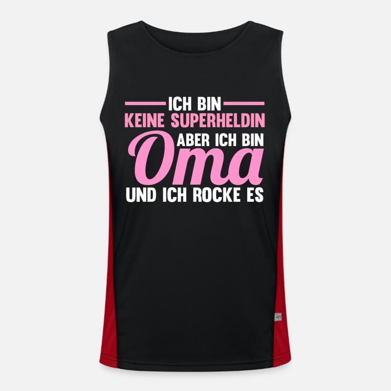 Großmutter Oma Funktionelles Kontrast-Tank Top für Männer 