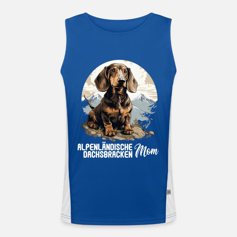 Alpenländische Dachsbracke Funktionelles Kontrast-Tank Top für Männer 