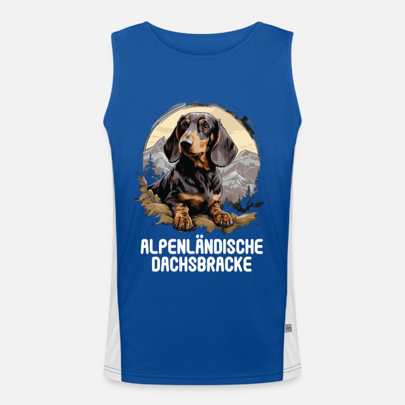 Alpenländische Dachsbracke Funktionelles Kontrast-Tank Top für Männer 