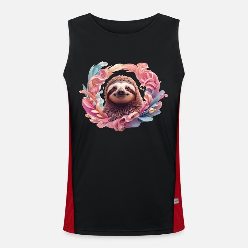 Sloth, cozy, personal, individual Men's Functional Contrast Tank Top 