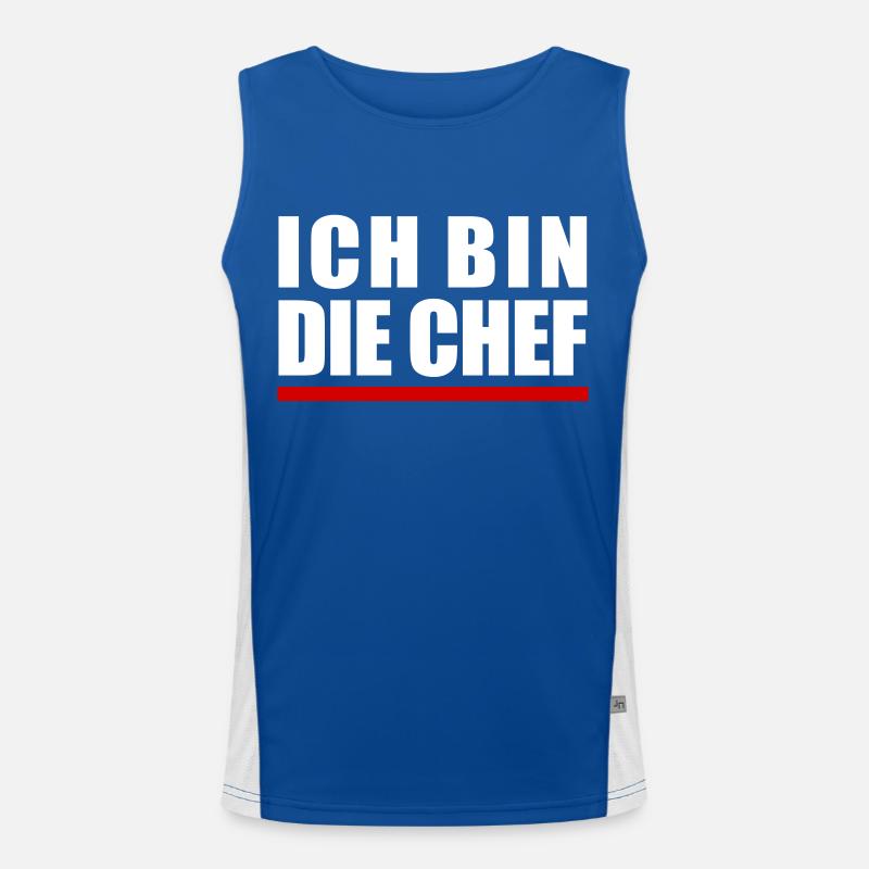 Ich bin "die" Chef Funktionelles Kontrast-Tank Top für Männer 