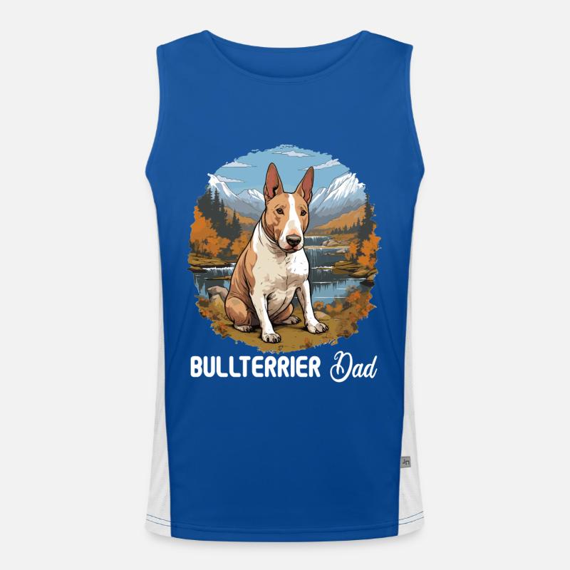Hund Bullterrier Funktionelles Kontrast-Tank Top für Männer 