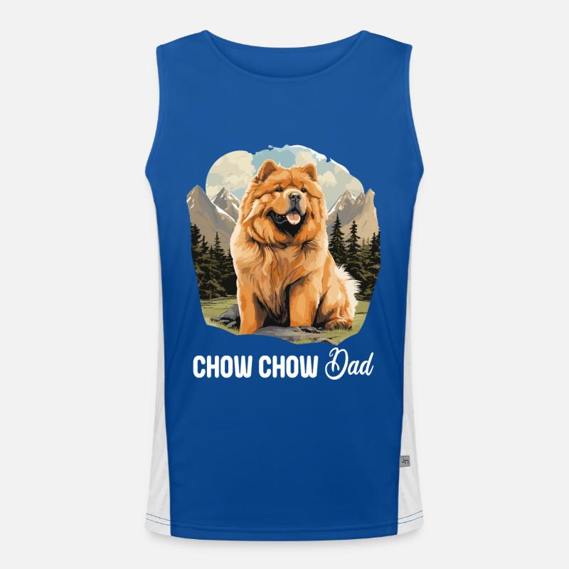 Hund Chow Chow Funktionelles Kontrast-Tank Top für Männer 