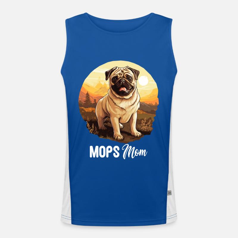 Mops Funktionelles Kontrast-Tank Top für Männer 