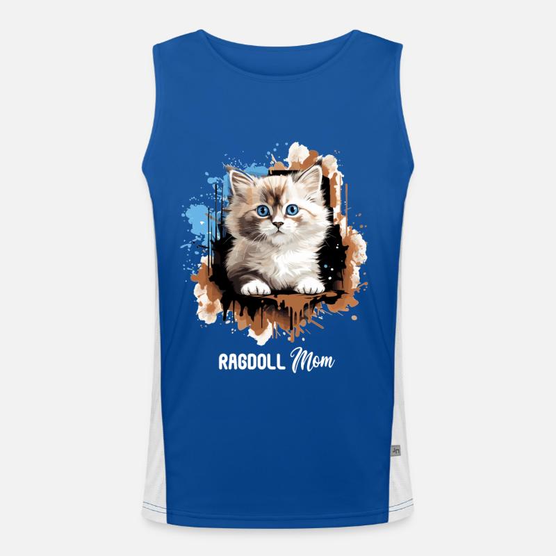 Ragdoll Funktionelles Kontrast-Tank Top für Männer 