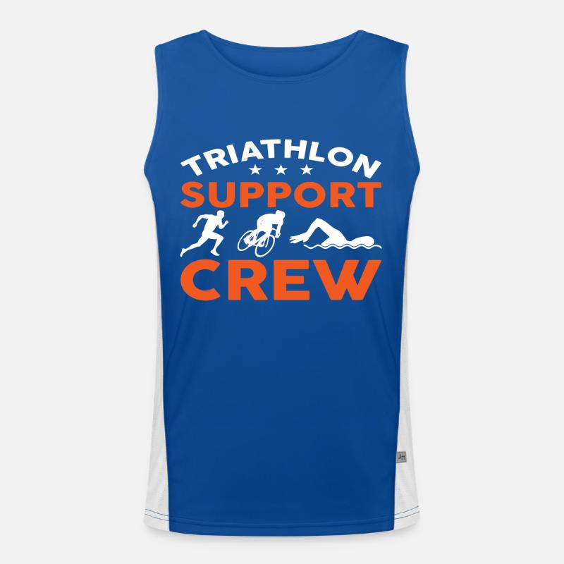 Triathlon Support Crew Funktionelles Kontrast-Tank Top für Männer 