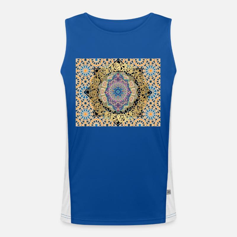 The moroccan chakra Original Funktionelles Kontrast-Tank Top für Männer 