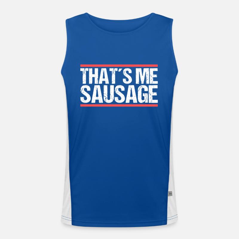 That´s me sausage. Denglisch Funktionelles Kontrast-Tank Top für Männer 