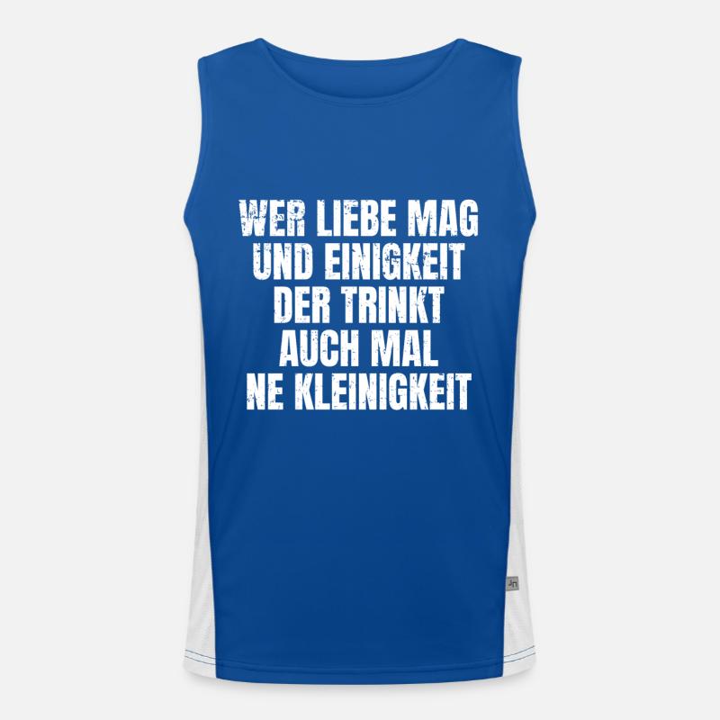 Ein Bisschen trinken - Lustiger Feierabend Spruch Funktionelles Kontrast-Tank Top für Männer 