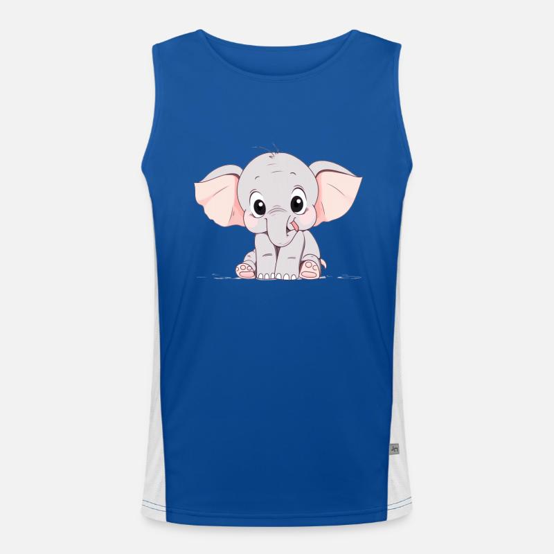 Mignon petit éléphant Débardeur respirant contrasté Homme 