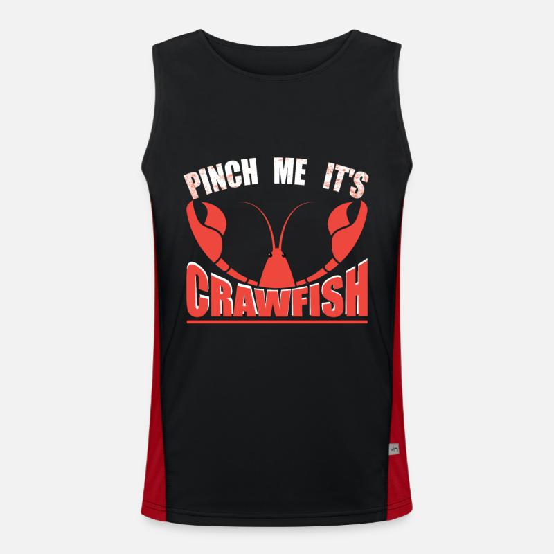 Pinch Me, It's Crawfish shell vibes Men's Functional Contrast Tank Top 