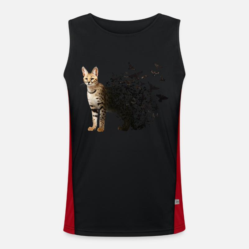 Chat Serval Débardeur respirant contrasté Homme 