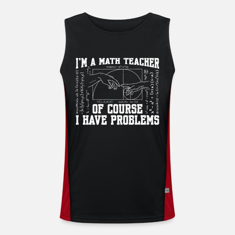 Golden Ratio Fibonacci Math Art Spiral Men's Functional Contrast Tank Top 