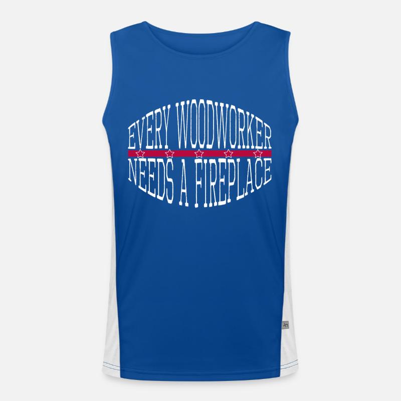 gift idea woodworking carpenter jokes Men's Functional Contrast Tank Top 