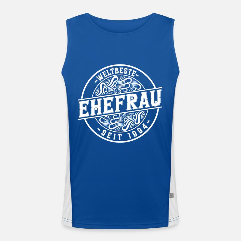 Beste Ehefrau seit 1994 30.Hochzeitstag Funktionelles Kontrast-Tank Top für Männer 