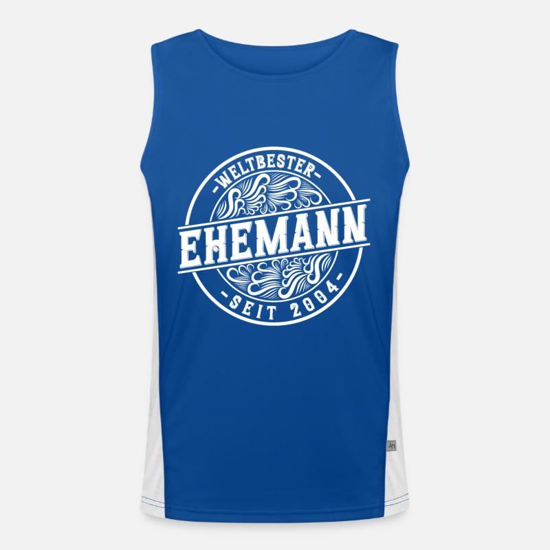 Bester Ehemann seit 2004 20.Hochzeitstag Funktionelles Kontrast-Tank Top für Männer 