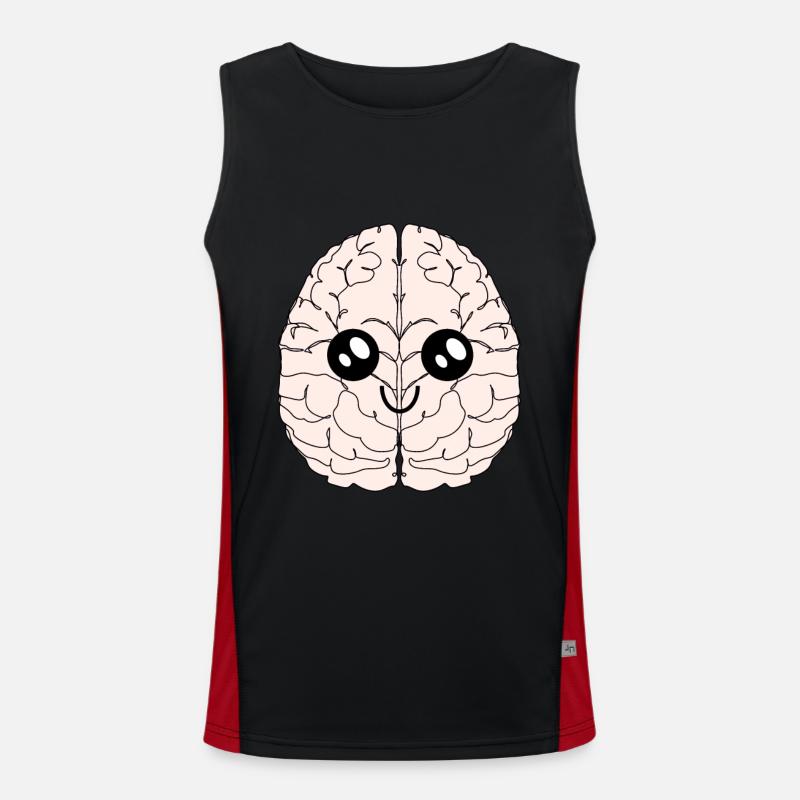 Brain Autism Asperger's Kavaii Intelligence Men's Functional Contrast Tank Top 