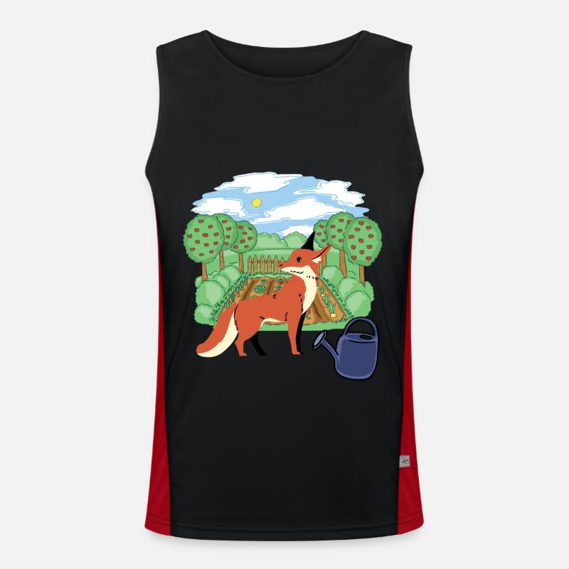 Fuchs Garten Gießkanne Hobbygärtner Gartenbau Funktionelles Kontrast-Tank Top für Männer 