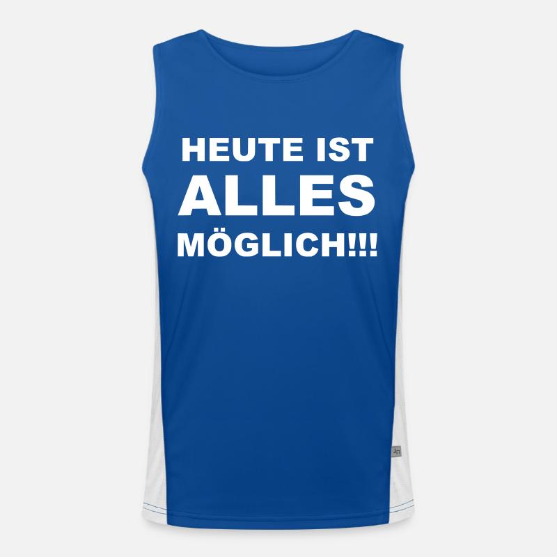 Heute ist alles möglich Funktionelles Kontrast-Tank Top für Männer 