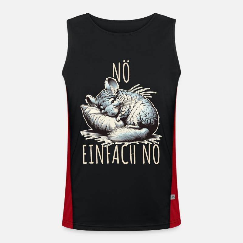 Nö einfach Nö Frecher Chinchilla Spruch Débardeur respirant contrasté Homme 