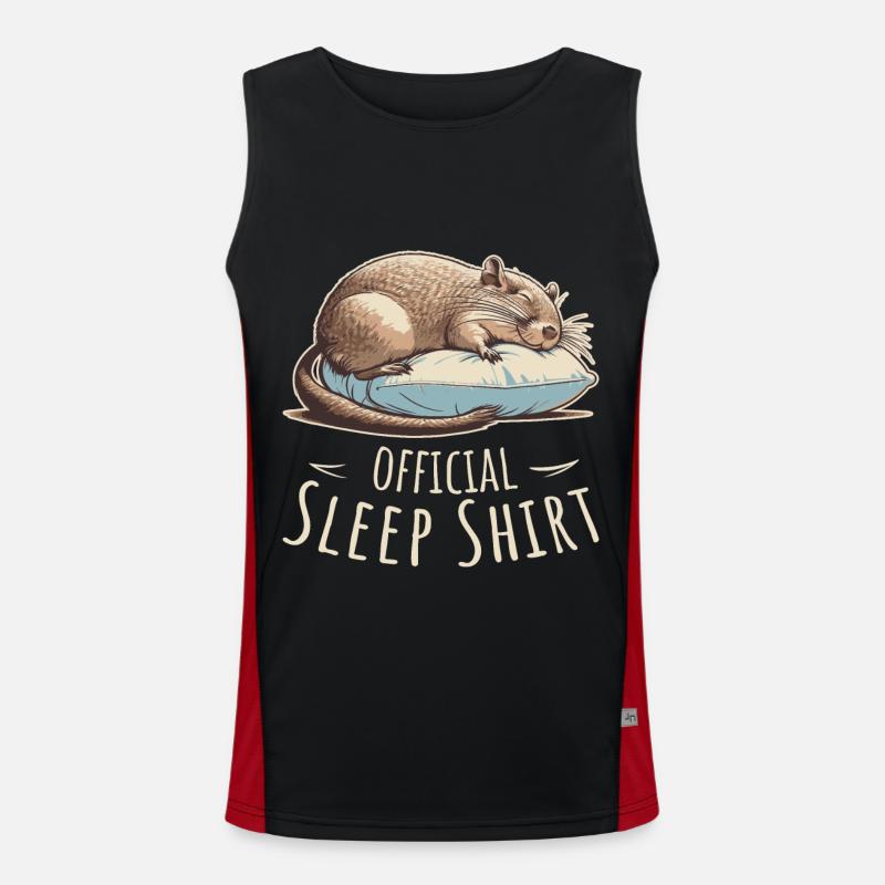 Offizielles Sleepshirt Nickerchen Schlafen Octodon Degu Funktionelles Kontrast-Tank Top für Männer 