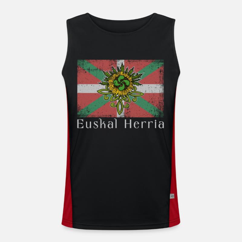Baskische Sprache Basken Euskal Herria Basco Funktionelles Kontrast-Tank Top für Männer 