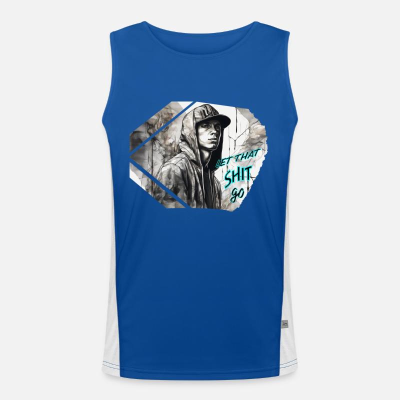 junger Rapper Funktionelles Kontrast-Tank Top für Männer 