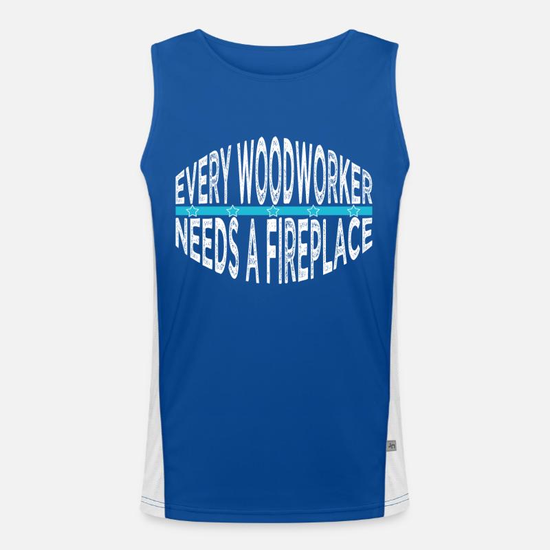 statement construction carpenter Men's Functional Contrast Tank Top 