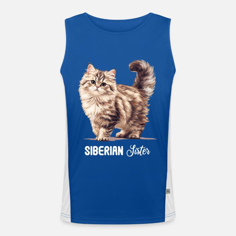 Chat Sibérien Sibirische Katze Débardeur respirant contrasté Homme 