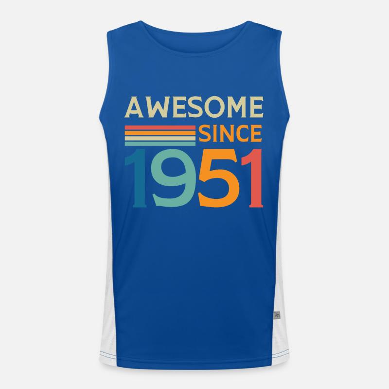 Großartig seit 1951 Funktionelles Kontrast-Tank Top für Männer 