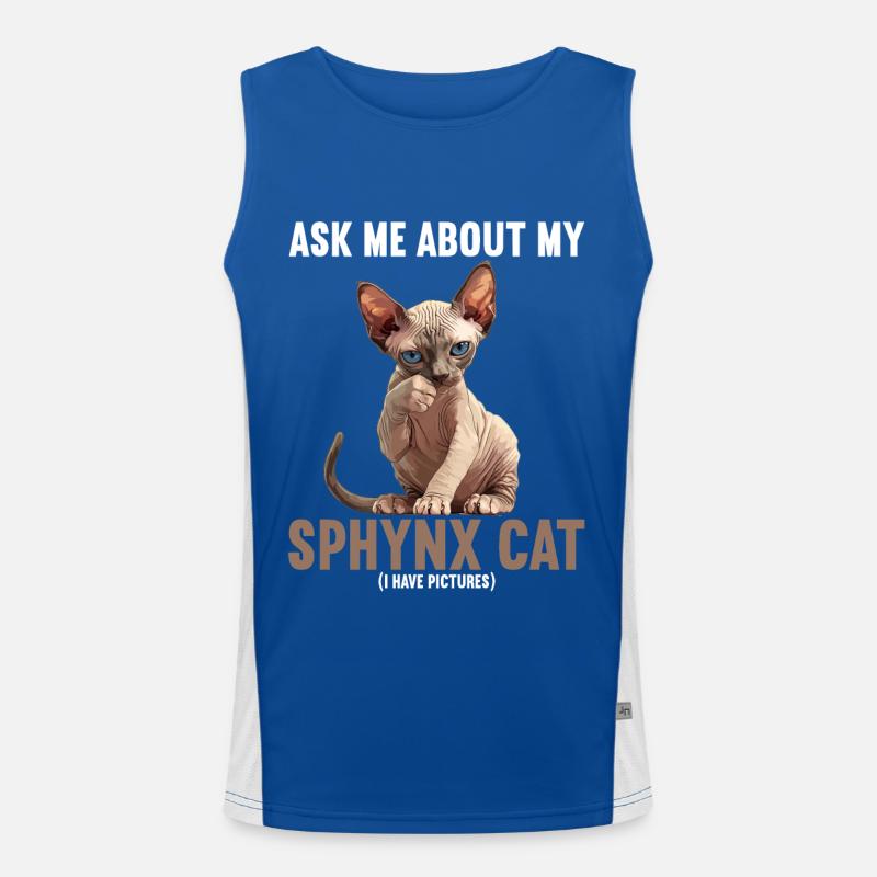 Chaton Sphynx Chat Sphynx Débardeur respirant contrasté Homme 