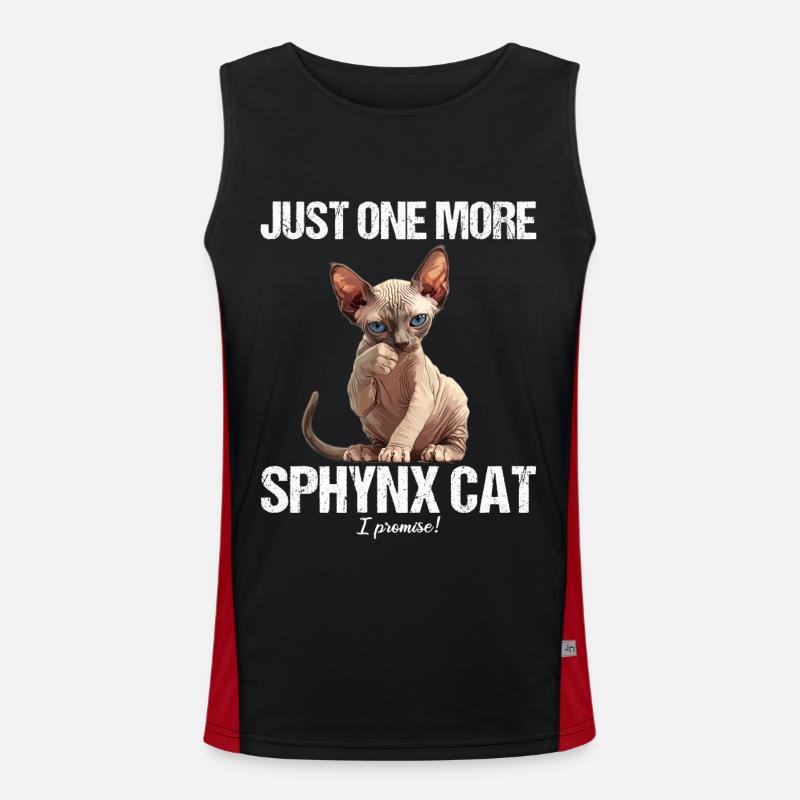 Sphynx Kitten Sphynx Cat - Men's Functional Contrast Tank Top - black/red