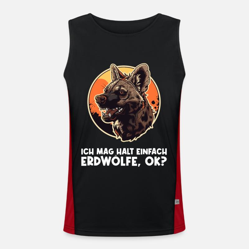 Aardwolves Aardwolf - Men's Functional Contrast Tank Top  - black/red