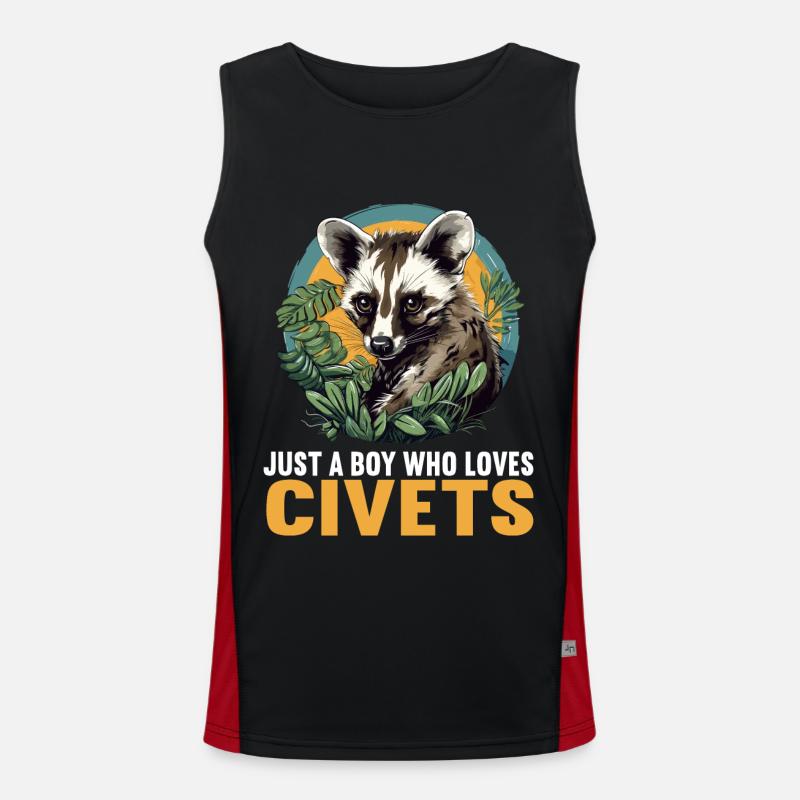 Civets Civets Civet - Men's Functional Contrast Tank Top  - black/red